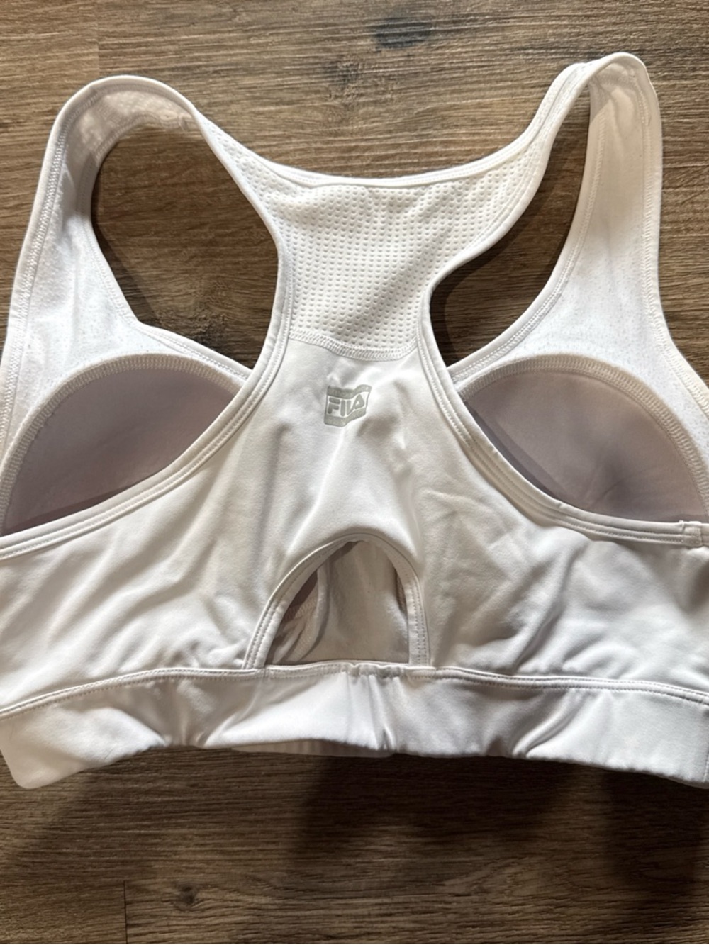 Fila White Racerback Performance Sports Bra - Picture 2 of 3